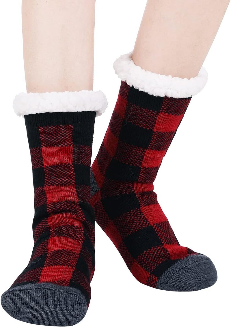 Chassic Sherpa Lined Slipper Socks for Women, Non-Slip Cozy Winter House Socks, Soft Fuzzy Socks, Christmas Gifts for Women & Ladies Stocking Stuffers - Image 3